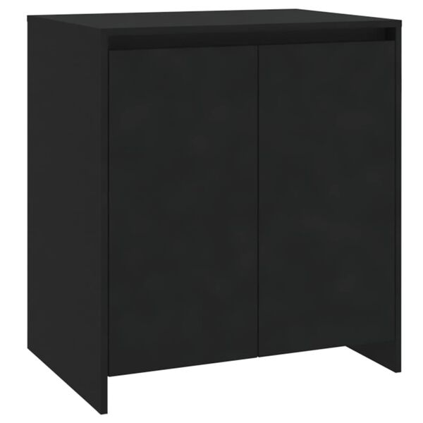 vidaXL 2 Piece Sideboard Black Engineered Wood