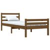 vidaXL Bed Frame without Mattress Honey Brown Solid Wood 75x190 cm Small Single