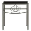 vidaXL Bedside Cabinets 2 pcs Grey and Black Metal and Glass
