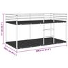 vidaXL Bunk Bed without Mattress White 100x200 cm Steel