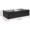 vidaXL Garden Planter Black 157x80x40 cm Poly Rattan