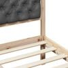 vidaXL Bed Frame with Headboard Dark Grey 150 x 200 cm Solid Pine Wood