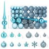 vidaXL Christmas Ball Set 111 pcs Turquoise Dia. 6 cm Polystyrene