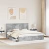 vidaXL Storage Bed Concrete Grey 200 x 200 cm Engineered Wood