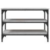 vidaXL Shoe Bench Grey Sonoma 70x38.5x49 cm Engineered Wood