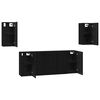 vidaXL TV Cabinet Set Wall-mounted 7 pcs Black Oak 30.5 x 30 x 60 cm