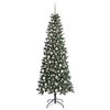vidaXL Artificial Christmas Tree with 300 LEDs with Stand Green 210 cm