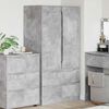 vidaXL Bathroom Cabinet with Drawer Concrete Grey 79.5 x 49 x 156 cm