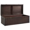 vidaXL Treasure Chest with Latches Dark Brown 110x50x39.5 cm Plywood