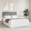 vidaXL Bed Frame with Upholstered Headboard Light Grey 180 x 200 cm