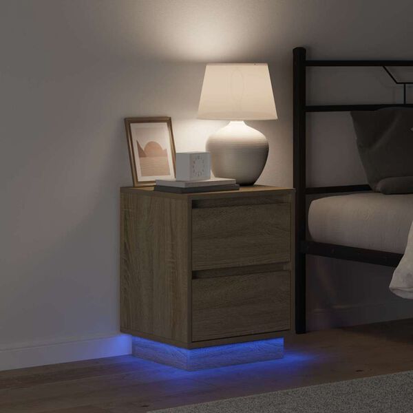 vidaXL Bedside Cabinet Sonoma Oak 39 x 34.5 x 50 cm Engineered wood