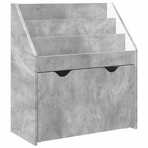 vidaXL Kids Bookshelf Concrete Grey 60 x 29.5 x 69 cm Engineered Wood