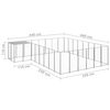 vidaXL Dog Kennel Silver 15.73 m&sup2; Steel