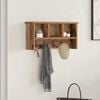 vidaXL Wall-Mounted Coat Rack Old wood 50 x 16 x 26 cm Engineered wood