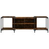 vidaXL TV Cabinet Smoked Oak 153x37x50 cm Engineered Wood
