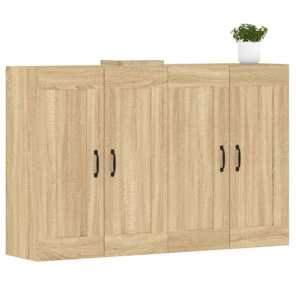 vidaXL Wall Mounted Cabinets 2 pcs Sonoma Oak Engineered Wood