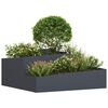 vidaXL Garden Planter Anthracite 100 x 100 x 50 cm Cold-rolled Steel