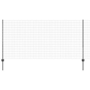 vidaXL Fence with Post Grey