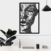 Homemania Wall Decoration Silhouette 65x100 cm Metal Black