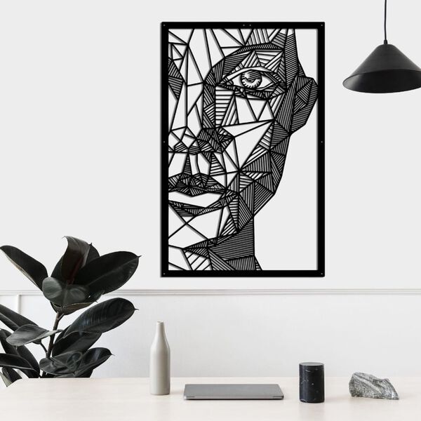 Homemania Wall Decoration Silhouette 65x100 cm Metal Black