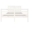 vidaXL Bed Frame without Mattress White Solid Wood 140x200 cm (810431+814095)