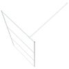 vidaXL Walk-in Shower Wall White 90x195 cm Clear ESG Glass