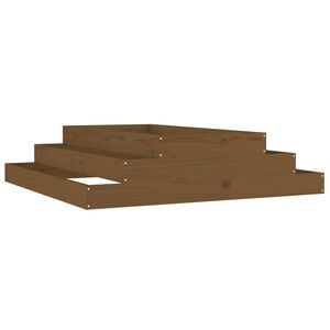 vidaXL Planter Honey Brown 110x110x27 cm Solid Wood Pine