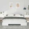 vidaXL Floor Bed Frame with Storage White 200 x 200 cm Solid pine wood
