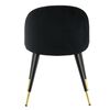Venture Home Dining Chairs 2 pcs Velvet Velvet Black and Brass