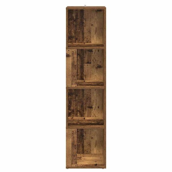 vidaXL Corner Cabinet Old Wood 33x33x132 cm Engineered Wood