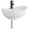 vidaXL Bathroom Sink with Faucet and Drain Matte Black 59 x 35 x 21 cm