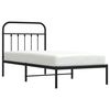 vidaXL Metal Bed Frame without Mattress with Headboard Black 90x190cm