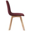 vidaXL Dining Chairs 4 pcs Wine Red Fabric