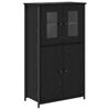 vidaXL Highboard Black Oak 62 x 32 x 106.5 cm Engineered Wood