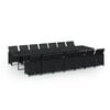 vidaXL Garden Dining Set | Black