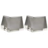 vidaXL Retaining Wall 2 pcs 50 x 50 x 50 cm Stainless Steel Silver