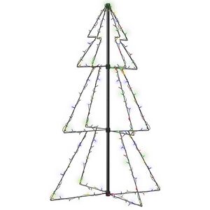 vidaXL Christmas Cone Tree 160 LEDs Indoor and Outdoor 78x120 cm