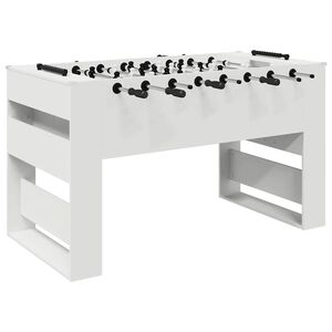 vidaXL Foosball Table White 146.5 x 74 x 85 cm Engineered Wood