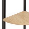 vidaXL 5-Tier Corner Shelf Light Brown and Black 45.5x31.5x180 cm