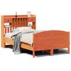 vidaXL Bookcase Bed without Mattress Wax Brown 120x200cm Solid Wood Pine