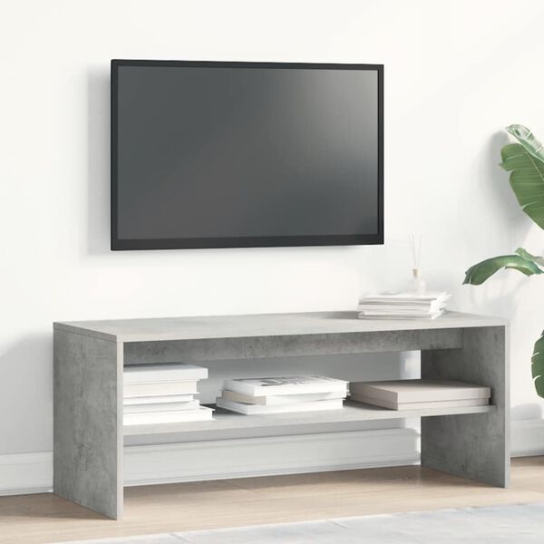 vidaXL TV Cabinet Concrete Grey 100x40x40 cm Engineered Wood