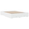 vidaXL Bed Frame with Drawers without Mattress White 150x200 cm King Size