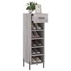 vidaXL Shoe Cabinet Grey Sonoma 30x35x105 cm Engineered Wood