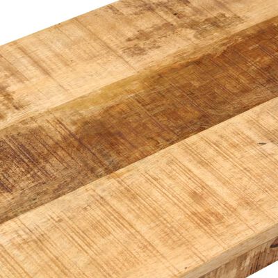 vidaXL Bench 110 cm Solid Rough Mango Wood and Steel