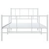 vidaXL Metal Bed Frame without Mattress with Footboard White 100x190cm