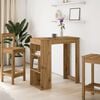 vidaXL Bar Table with Racks Artisan Oak 102x50x103.5 cm Engineered Wood