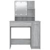 vidaXL Dressing Table with LED Grey Sonoma 86.5x35x136 cm