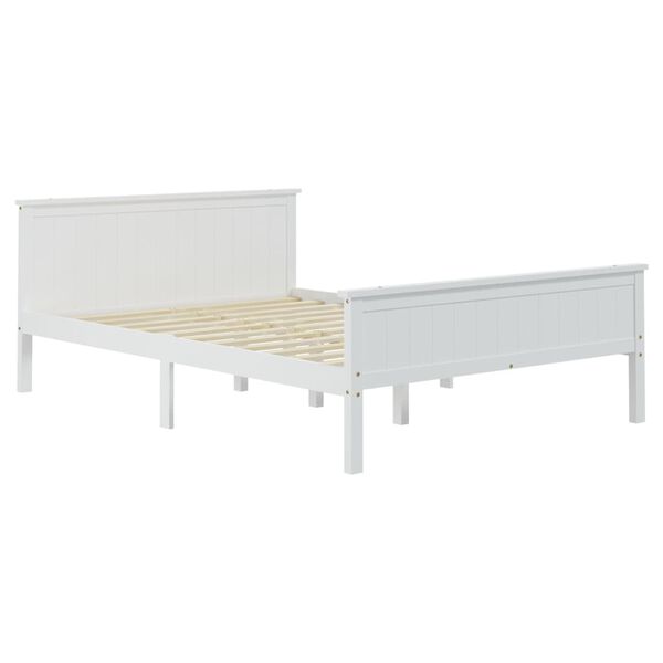 vidaXL Bed Frame without Mattress White Solid Wood Pine 160x200 cm