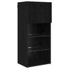 vidaXL Wall-mounted TV Cabinets 2 pcs Black Oak 40.5 x 30 x 90 cm