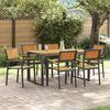 vidaXL Garden Dining Set 7 pcs Black Solid Acacia Wood